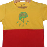 NEW YELLOW RED SKATE BOARD PRINTED T-SHIRT