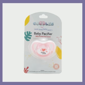 Cuddles Baby Pacifier With Protective Cap Light Pink