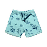 GETTING READY FOR SUMMER SKY BLUE PRINTED SHORT