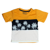 Raw Culture White & Mustard Printed T-shirt - Expo City