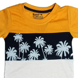 Raw Culture White & Mustard Printed T-shirt - Expo City
