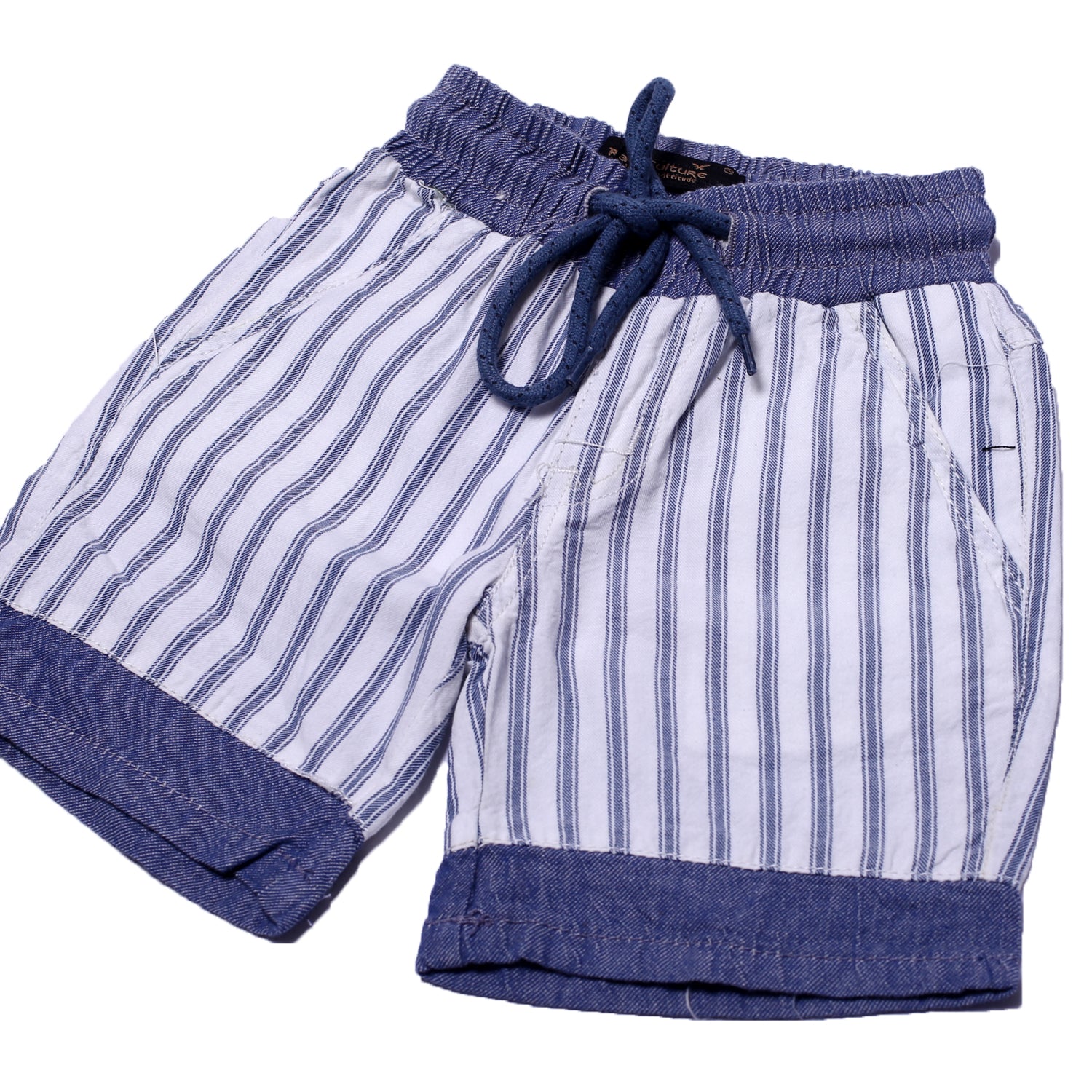 NEW WHITE WITH BLUE STRIPES SHORTS 29
