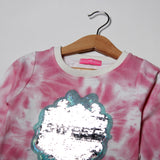 PINK & WHITE WITH SWEET PATCH SWEATSHIRT FOR GIRLS